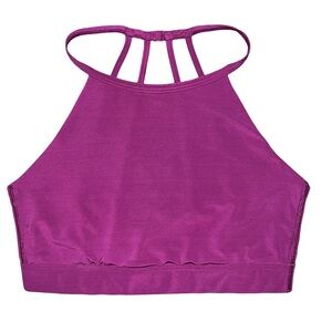 All in Motion Purple Strappy Halter Style Sports Bra